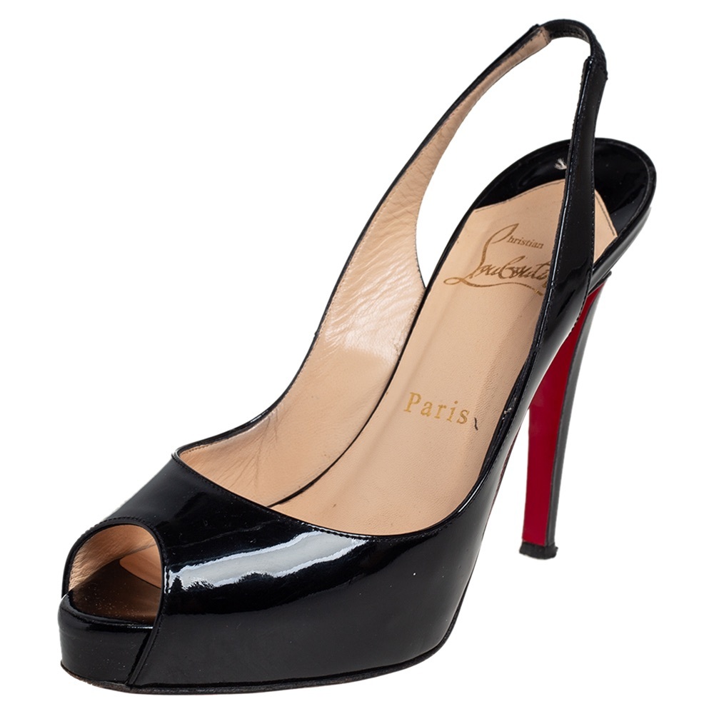 Christian Louboutin Peep Toe Slingbacks